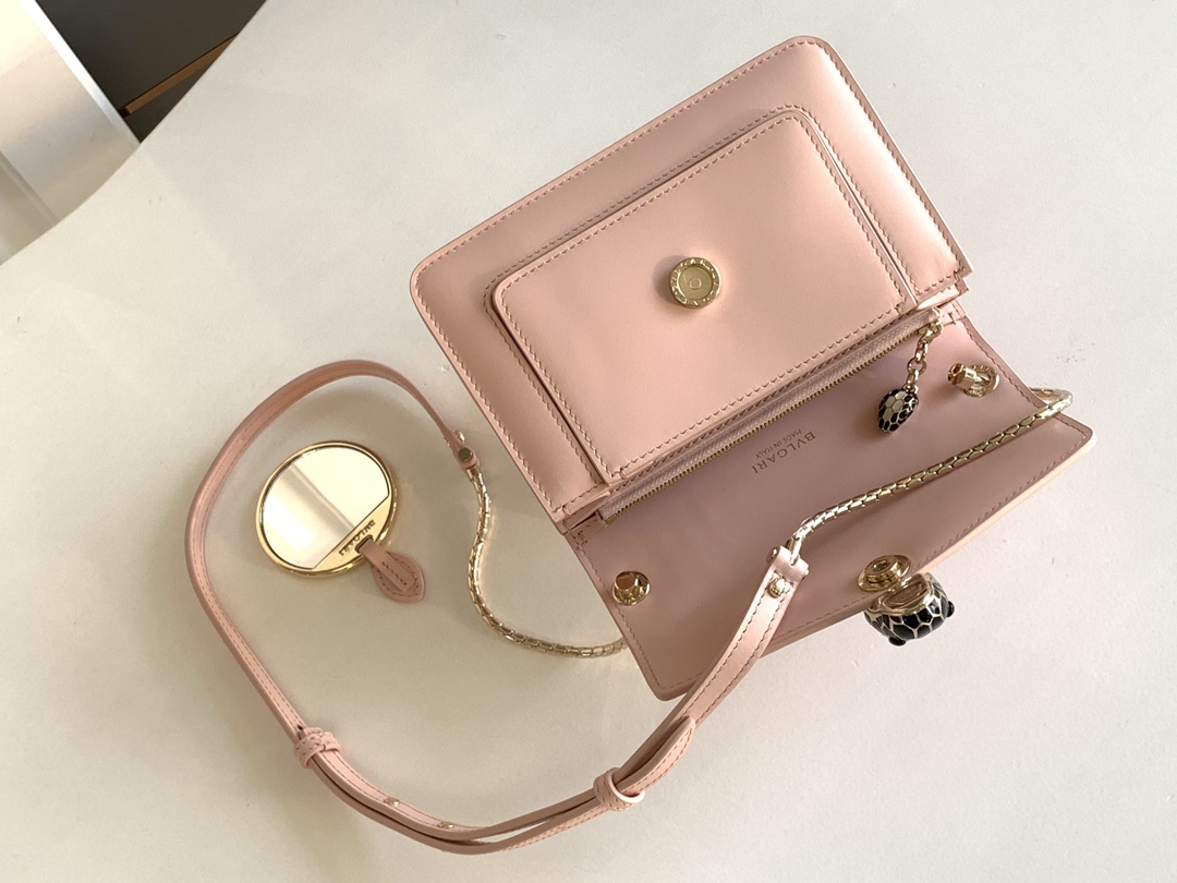 Bvlgari Serpenti Forever Crossbody Bag Light Pink